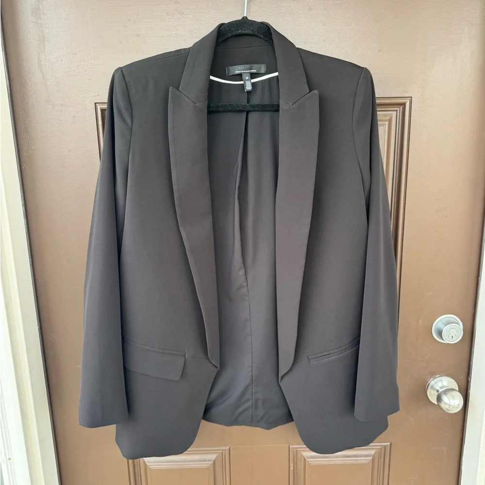 white house black market relaxed blazer in black - Picture 2 of 10